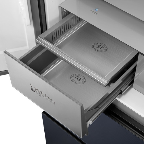 Refrigerador French Door No Frost 474 Lt Mdrfd705bie70 Midea Color Grey