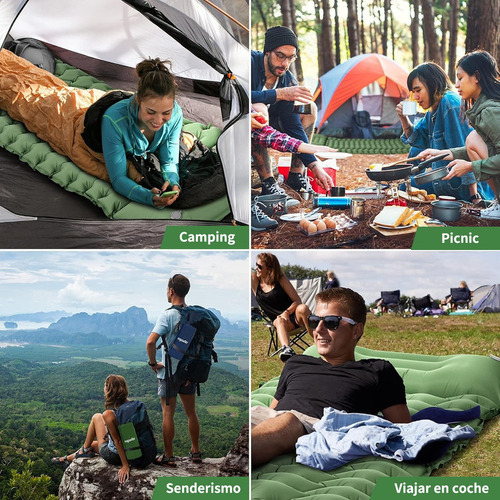 Novocama De Acampamento Inflável Individual Com Travesseiro