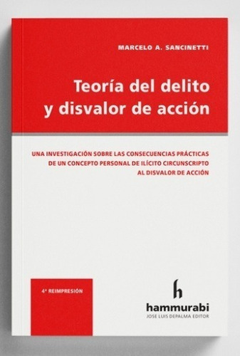 Teoría Del Delito Y Disvalor De Acción - Sancinetti, Marcelo