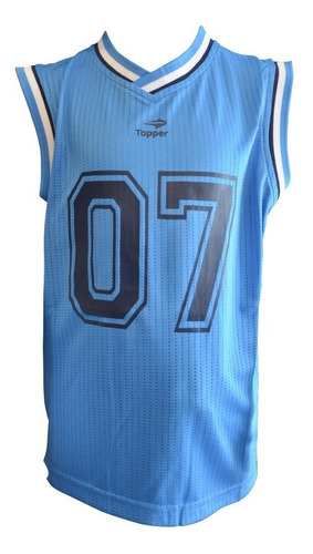 Camiseta Musculosa Topper De Niño Para Basketball Mvd Sport