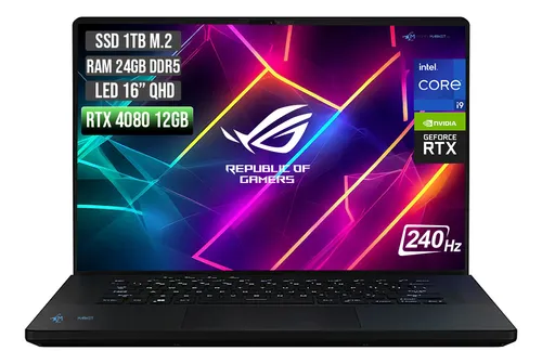 Asus Rog Zephyrus Intel Core I9 Ssd 1tb + Ram 24gb Rtx 4080