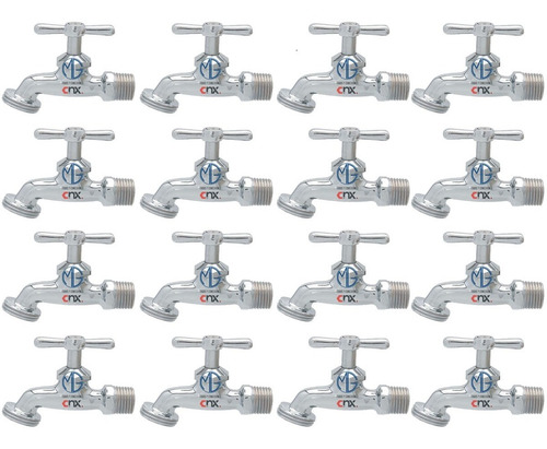 Cnx Vnc13 Llave Nariz Jardin 1/2 Laton Reforzado Cromo 16pz
