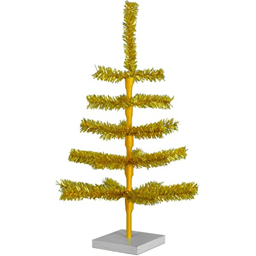 Árbol De Navidad De Mesa Dorado Pequeño De 18 Pulgadas, Rama