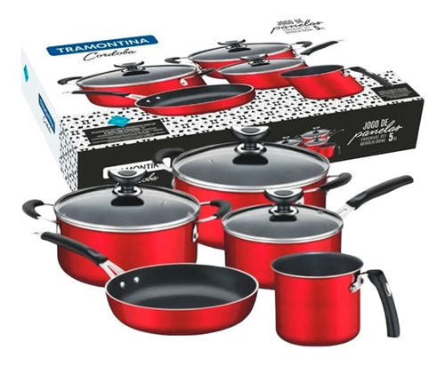 Juego Bateria Cocina Tramontina Antiadherente T3 Cordoba