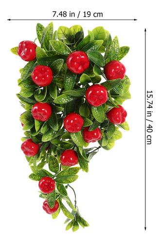 Adornos Colgantes De Imitación De Manzanas Con Forma De Frut