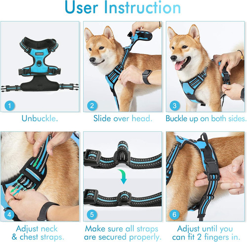Arnés Para Perro Rabbitgoo Ajustable No Tirar Talla M