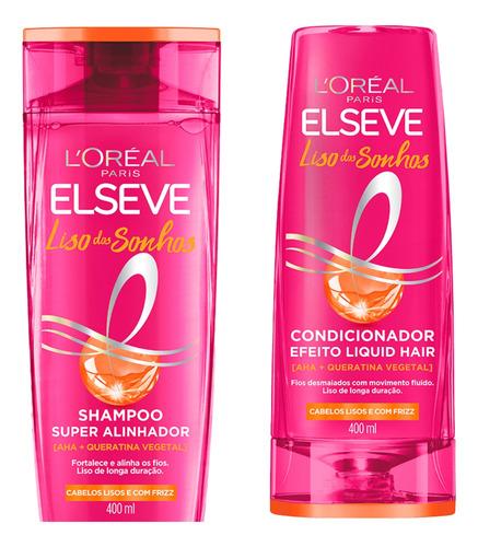 Kit Liso Dos Sonhos Shampoo 400ml + Condicionador 400ml
