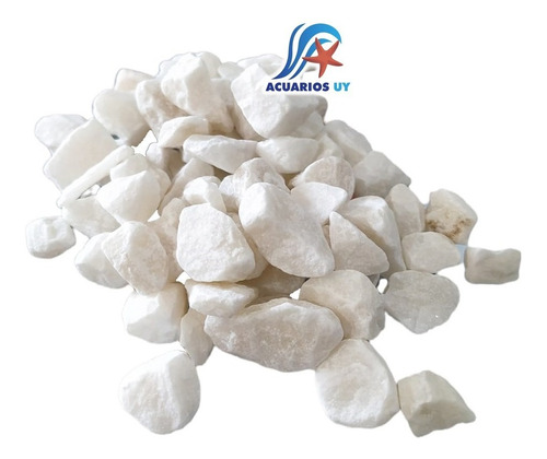 Imagen 1 de 2 de Piedras Blancas, Marmolina Para Acuario. 2kg