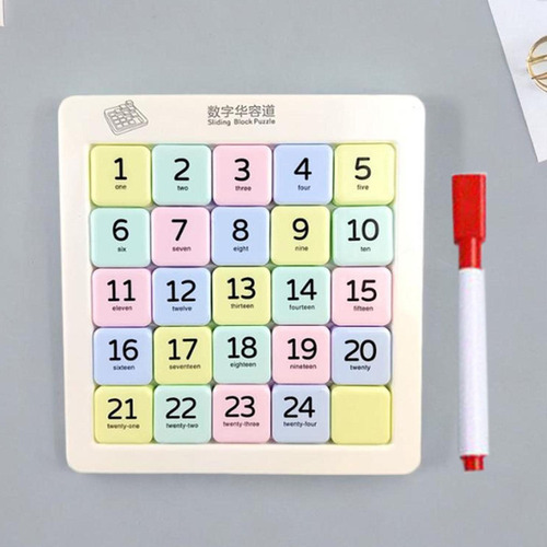 Rompecabezas Deslizante Con Números Magnéticos, Juego 5x5