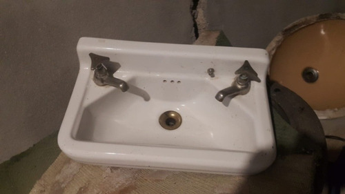 Pileta Baño 46cm X 28cm Con Griferia Antigua 