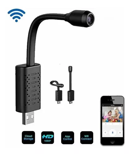 Moforoco Mini Cámara Espía Oculta WiFi Espía Full HD 1080P Oculta