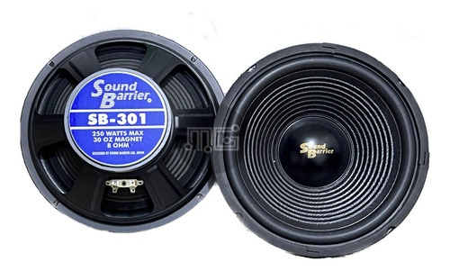 Sb301  Juego Bajo Corneta 250w 8 Ohm Sound Barrier