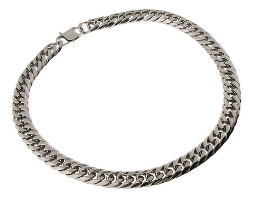 A Cadena De Eslabones Cubanos De Plata 16mm