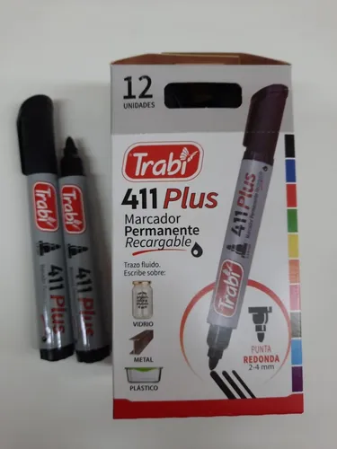 Marcador Punta Redonda 411 - X12 Unidades (1 Caja) - Trabi