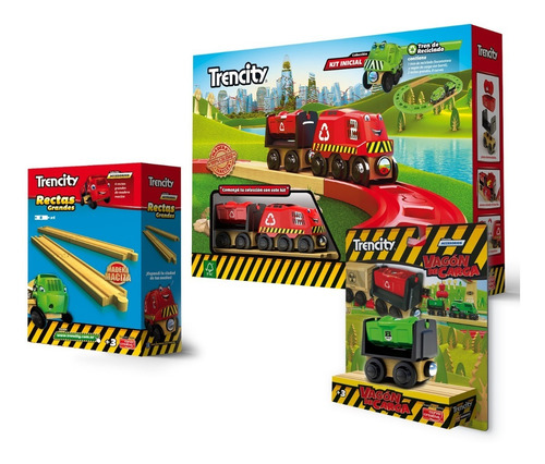 Imagen 1 de 9 de Trencity 1 Kit Inicial + 1 Recta Grande + 1 Vagón De Carga
