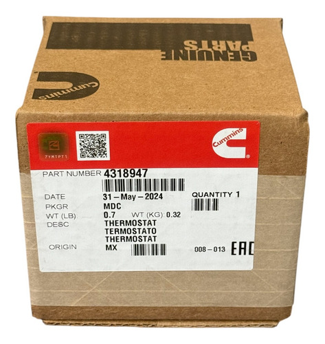 Termostato 180° Cummins N14 Plus Isx Ism 4318947