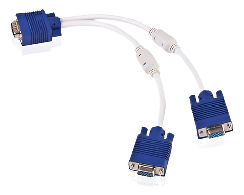 Svga Vga Splitter Male A 2 Dos Dual Female Y Monitor Pc Tft 