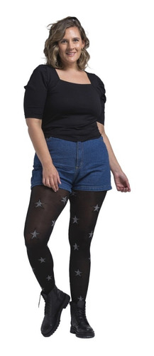 Mora Medias Panty Con Estrellas Big Star Mod. 2650