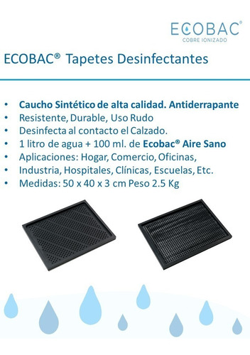 Tapete De Caucho Uso Rudo 50 X 40 Cms