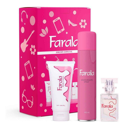 Set Farala Perfume 30ml + Desodorante + Body Cream 80g