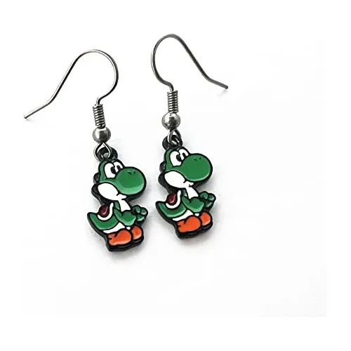 Aretes De Super Mario Metal Yoshi Princesa Peach Bowser