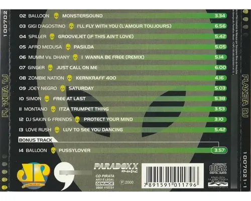 Cd Planeta Dj Jovem Pan Vol 1 Paradoxx 2000 Hits Dance Origi