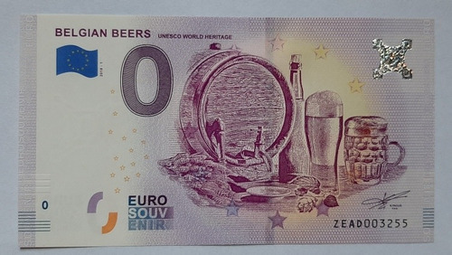 Billete Bélgica 0 Euro 2018 Unc (Usado)
