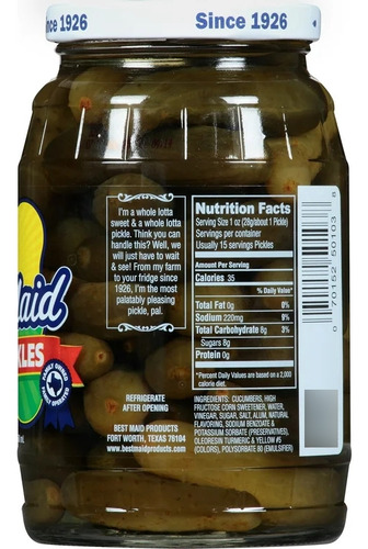 Best Maid Sweet Pickles 473ml