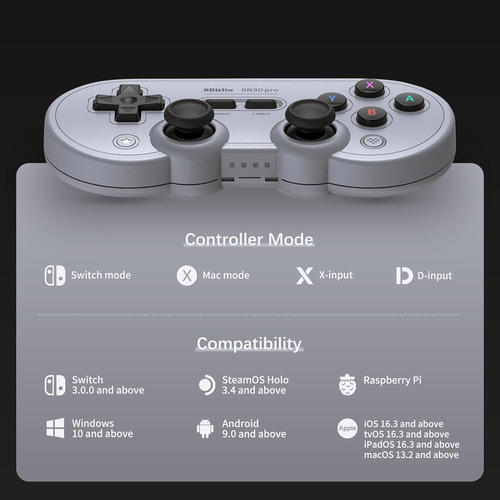 8bitdo Control Inalámbrico Hall Effect Joystick Para Switch