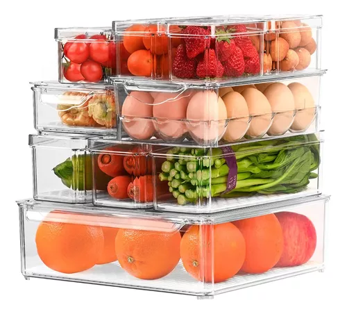 Organizador Para Nevera Gris Transparente Plástico 2,5 L 20,5 X 17 X 13 Cm  (24 Unidades) con Ofertas en Carrefour