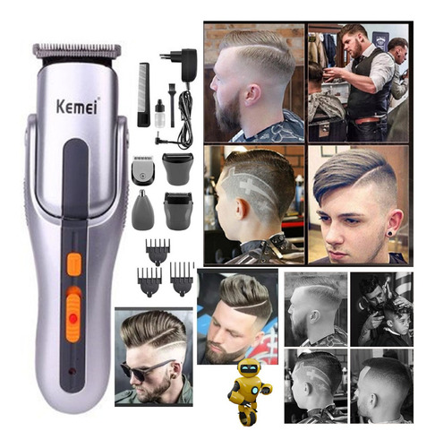 Imagem 8 de 8 de Kit Maquina Cortar Cabelo Depilador Shaver Unissex 8 Em 1
