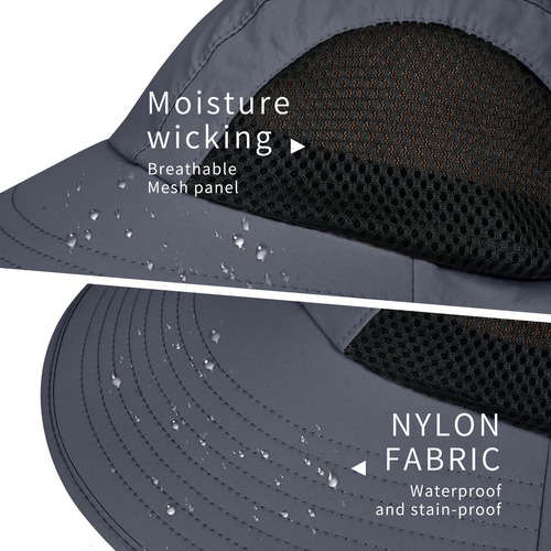 Sombrero De Sol Unisex Con Protección Uv Upf 50 Y Solapa
