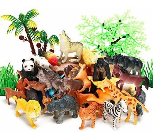 Figuras De Animales Juguetes 52 Piezas Pequeño Mini Re...