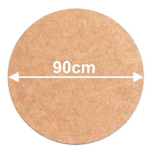 Imagem 1 de 2 de Chapa Redonda 90cm Diâmetro Mdf 3mm Cote A Laser - 1 Unidade