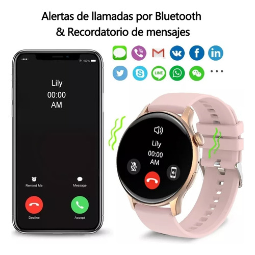 Ssb Amoled Reloj Inteligente Hombre Mujer Bluetooth Llamada