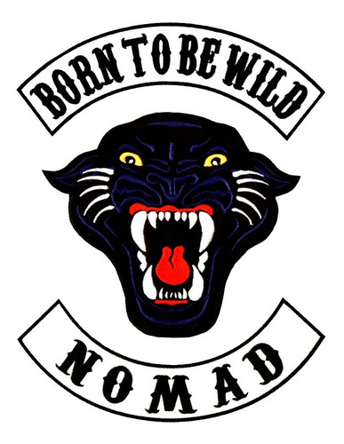 Parches Pantera Wild Nomad Motoquero Animal Moto Espalda