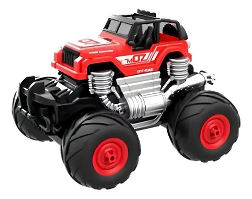 Auto A Radio Control Anfibio Ruedas Grandes Wrangler Rd50 Color Rojo