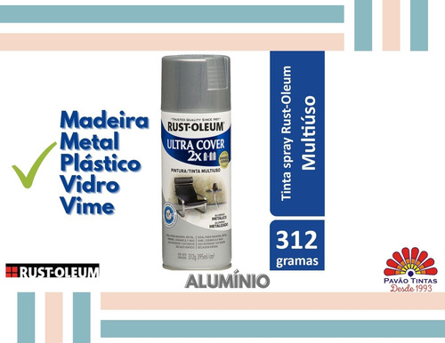 Imagem 2 de 7 de Spray Alumínio Brilho Plástico, Vidro,alumínio,madeira,metal