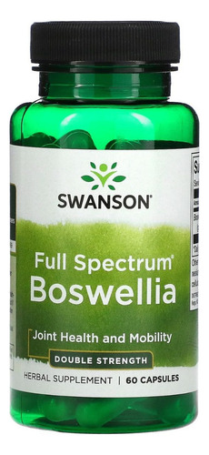Full Spectrum Boswellia 60 Capsulas Swanson Sabor Sin Sabor