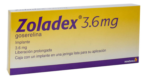 Zoladex Implante Subcutáneo 3,6 Mg, 1 Implante Cilíndrico Estéril En Jeringa Lista Para Su Aplicación