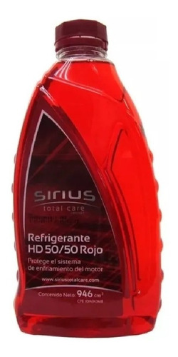 Refrigerante Hd 50/50 Rojo Total Care Sirius 