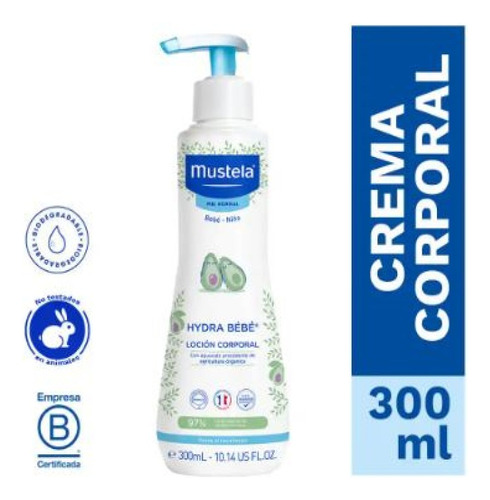 Mustela Hydra Bebé Crema Corporal 300 Ml Botella