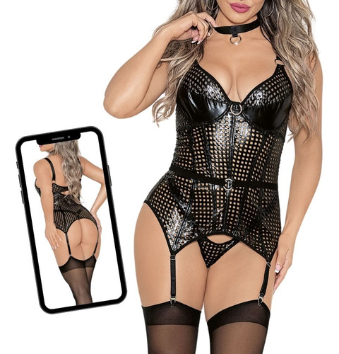 Bustier Negro By Cancan Lingerie Mod. 72176h