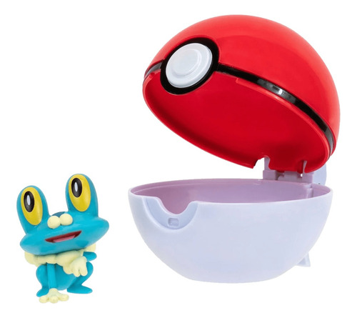 Pokemon Figura Battle Clip N Go Froakie + Pokebola M4e 