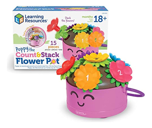 Learning Resources Poppy The Count & Stack Flower Pot - 15 P