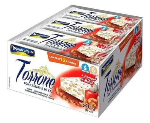 Torrone Com Castanha De Caju Com 24 Barras 45g Montevérgin