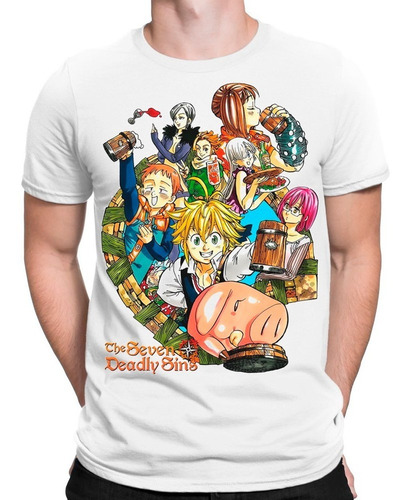 Playera Seven Deadly Sins Chibis Meliodas Y Pecados $240
