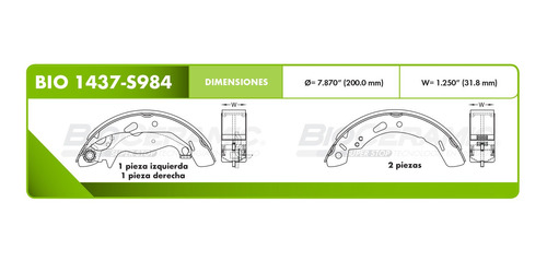 Balatas Tambor Ford Fiesta Ikon 1.6l 2013-2015 Bioceramic