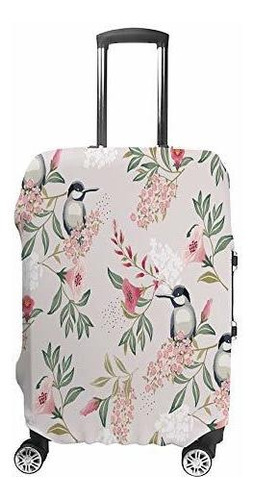 Maleta - Suitcase Cover Luggage Cover Flower Bird Painting P