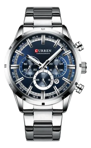 Reloj Curren 8355 Plateado / Azul Hombre